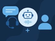 AI voice assistant and customer support agent collaborating for enhanced outsourced support solutions