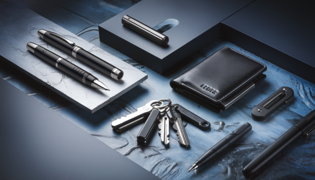 The EDC Mechanical Pencil: Precision Engineering Meets Everyday Carry The image showcases a sophisticated everyday carry setup for men, highlighting a sleek mechanical pencil inspired by Grafton Pens.