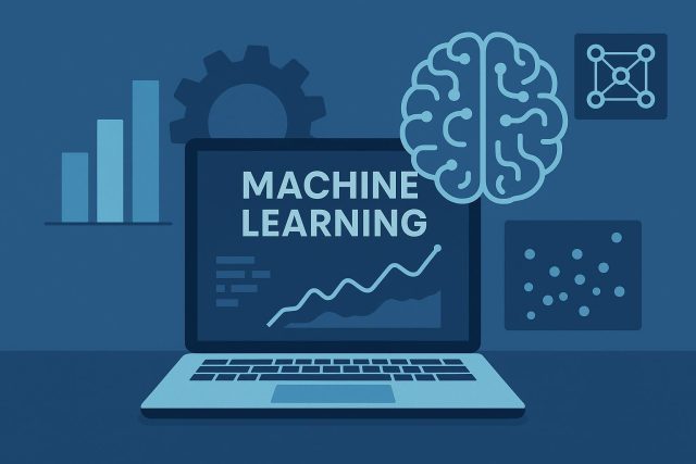 Machine learning company team collaborating on innovative development projects with technology tools
