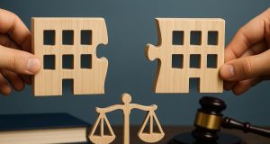 Gavel and legal documents symbolizing corporate spin-offs and legal analysis
