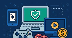 Secure gaming platform interface showcasing trust features in online entertainment evolution.