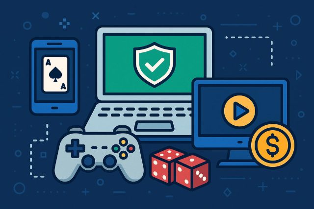 Secure gaming platform interface showcasing trust features in online entertainment evolution.