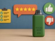 Kado Bar 40K vape device with packaging highlighting key features and design details