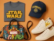 Apparel and accessories inspired by popular movies and TV shows highlighting fandom fashion trends