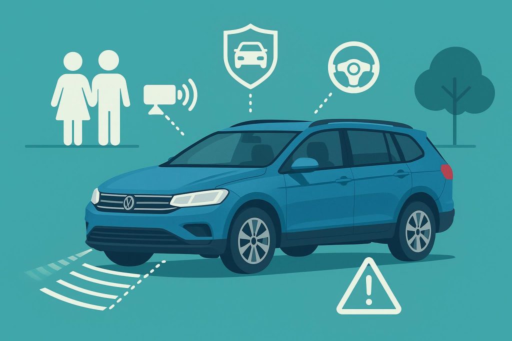 Advanced car safety features ensuring family protection on the road
