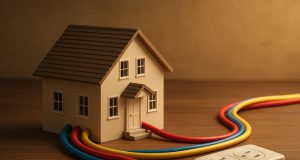 Modern electrical wiring installation in a home, emphasizing safe and efficient house wiring systems