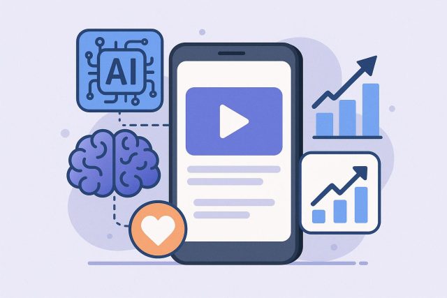AI-powered video interface enhancing engagement and boosting user retention in mobile applications
