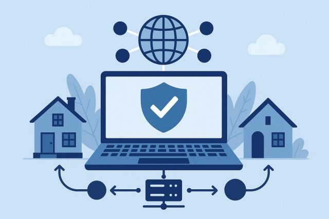 Network of residential proxies connecting devices for secure, anonymous internet browsing and access