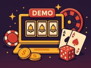 Why free demo games are useful before playing for real money? Slot machine displaying 'demo mode' on screen, emphasizing safe practice before real money play