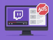 Twitch streaming interface with highlighted ad-blocking options for a better viewing experience