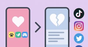 Smartphone displaying niche dating apps and social media icons replacing traditional matchmaking platforms