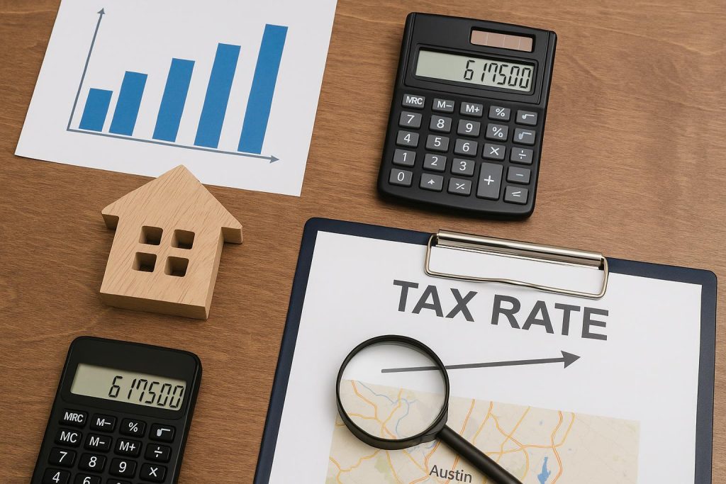 Austin property tax comparison with appraisal values, highlighting savings for homeowners
