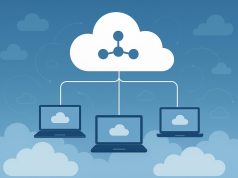 Cloud networking technology connecting devices for remote teamwork and online collaboration