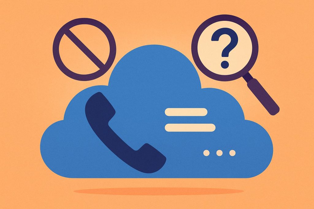 Cloud-based phone system interface with digital connections for business communication solutions