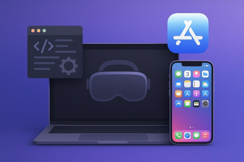 Developer testing app compatibility on Apple’s newest virtual device platform for iOS applications