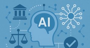 Artificial intelligence technology concept illustrating ASCO's responsible AI use guidelines
