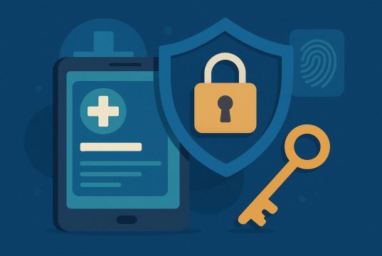 Digital health platform interface balancing security features with user convenience tools