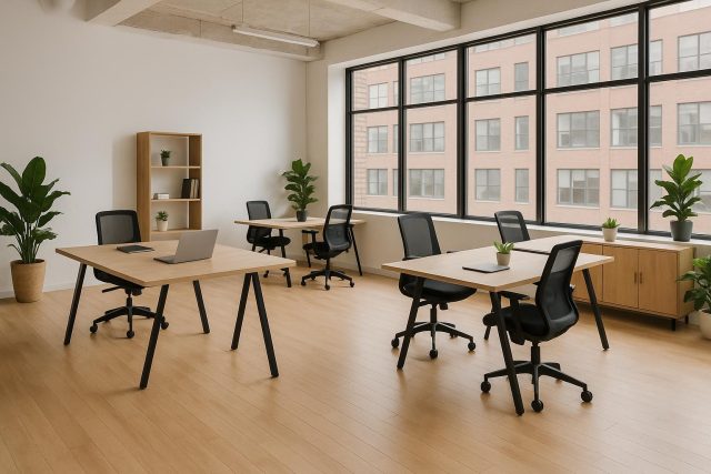 Karen Condi: What Actually Turns an Empty Office Into a Coworking Space Modern coworking space setup with open desks, contemporary furniture, and collaborative work areas