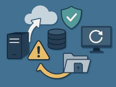 Data backup servers protecting business information for disaster recovery and continuity