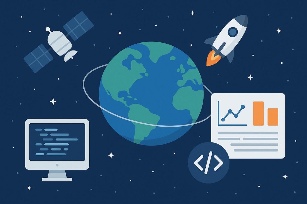 Satellite data visualization and Earth observation technology for top space data APIs