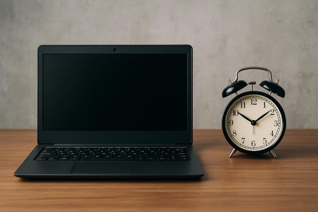 How Long Should a Quality Refurbished Laptop Last? Refurbished laptop with open screen and keyboard on desk, representing laptop longevity
