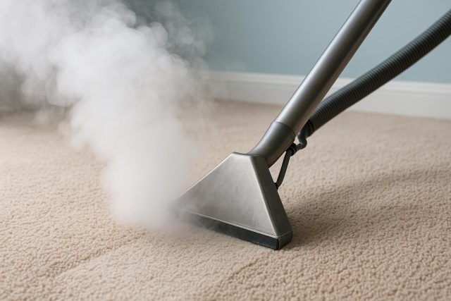 Why Steam Cleaning Is One of the Best Ways to Refresh Carpets Professional steam cleaner deep cleaning a carpet, removing dirt and stains for a refreshed look
