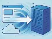High-speed data servers and network cables supporting rapid web infrastructure connectivity
