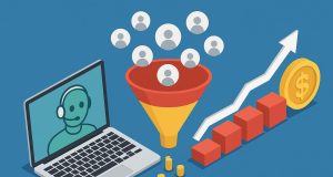 Virtual assistant software dashboard automating lead generation for faster sales pipeline growth