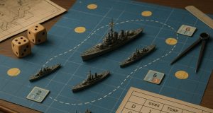 Naval ships and fleet formations representing strategy in historical naval wargames
