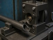 Tube and pipe notching setup showing precise alignment for optimal rigidity in metal fabrication
