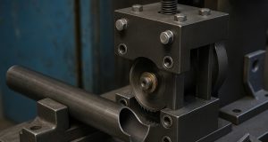 Tube and pipe notching setup showing precise alignment for optimal rigidity in metal fabrication