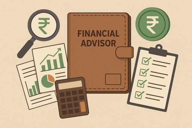 Choosing the Best Financial Advisor in India: What Investors Must Look For Financial advisor analyzing investment charts and documents for clients in India