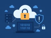 Cloud Computing Security: What Businesses Should Know Before Moving to the Cloud Cloud computing network with digital security icons representing data protection for businesses