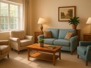 What Makes an Assisted Living Community Truly Feel Like Home? Cozy common area with comfortable furniture and warm lighting in an assisted living community