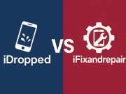 iDropped and iFixandrepair logos side by side representing tech repair business comparison