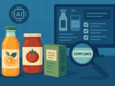 AI analyzing packaging and labels for compliance using advanced automation technology