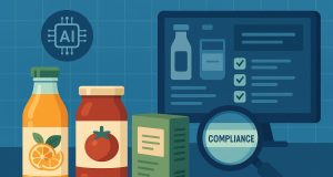 AI analyzing packaging and labels for compliance using advanced automation technology