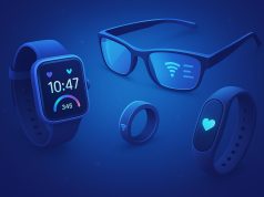 Smartwatch and fitness tracker displaying health metrics, symbolizing wearable technology innovation