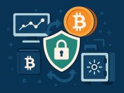 What Makes a Cryptocurrency Exchange Safer? CryptoVantage Explains Secure cryptocurrency exchange platform with shield icon representing safety and protection