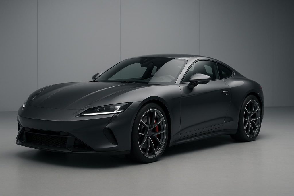 3D-rendered next-gen car model showcasing customizable parts for automotive configurators