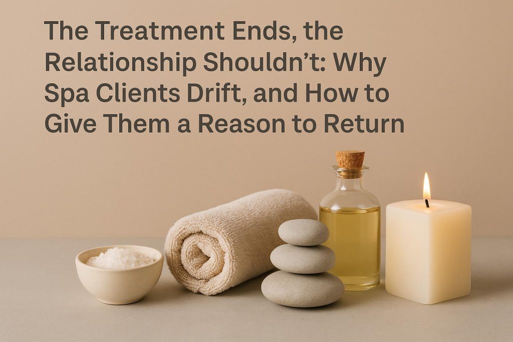 Spa therapist offering relaxing treatment to client, highlighting client retention strategies