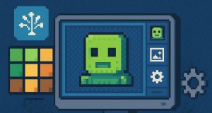 Colorful AI-generated pixel art examples illustrating leading text-to-image generator tools