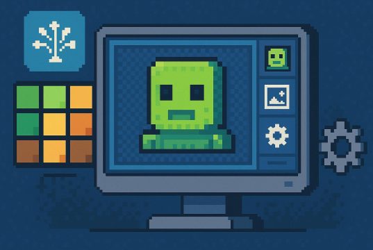 Colorful AI-generated pixel art examples illustrating leading text-to-image generator tools