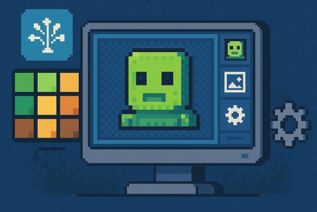 Colorful AI-generated pixel art examples illustrating leading text-to-image generator tools