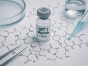 Laboratory equipment and MT-1 peptide samples used in scientific research and evaluation studies