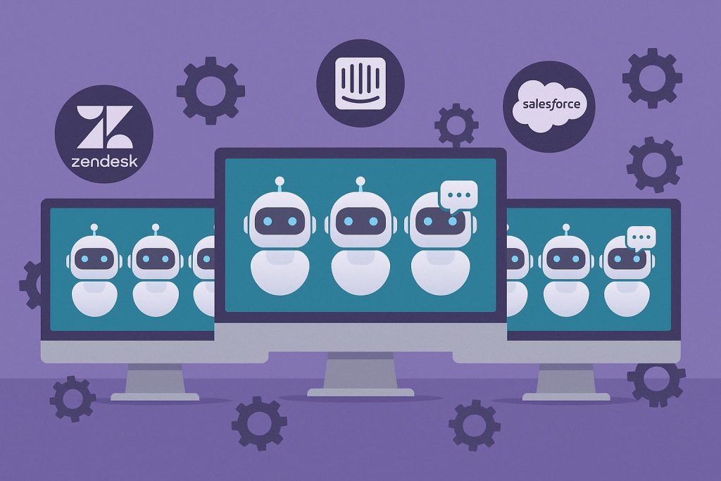 AI agent workforces integrating with Zendesk, Intercom, and Salesforce for business automation