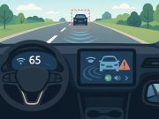 How Technology Has Improved Driver Safety Advanced car dashboard with digital safety features enhancing modern driving technology