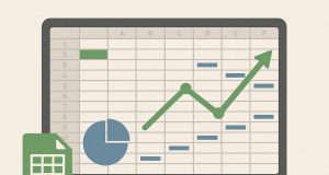 Open spreadsheet software displaying organized business operations and workflow data on a computer screen