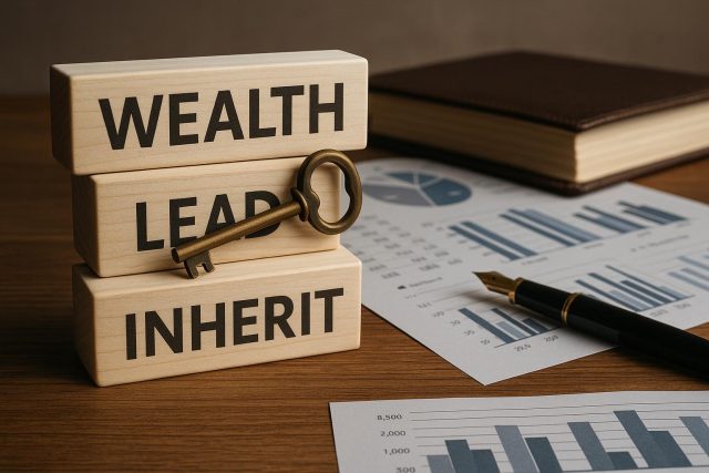 Lockmore Capital Review - The Inheritance Paradox: Preparing the Next Generation to Lead, Not Just Inherit Wealth succession planning concept with financial documents and legacy strategy symbols