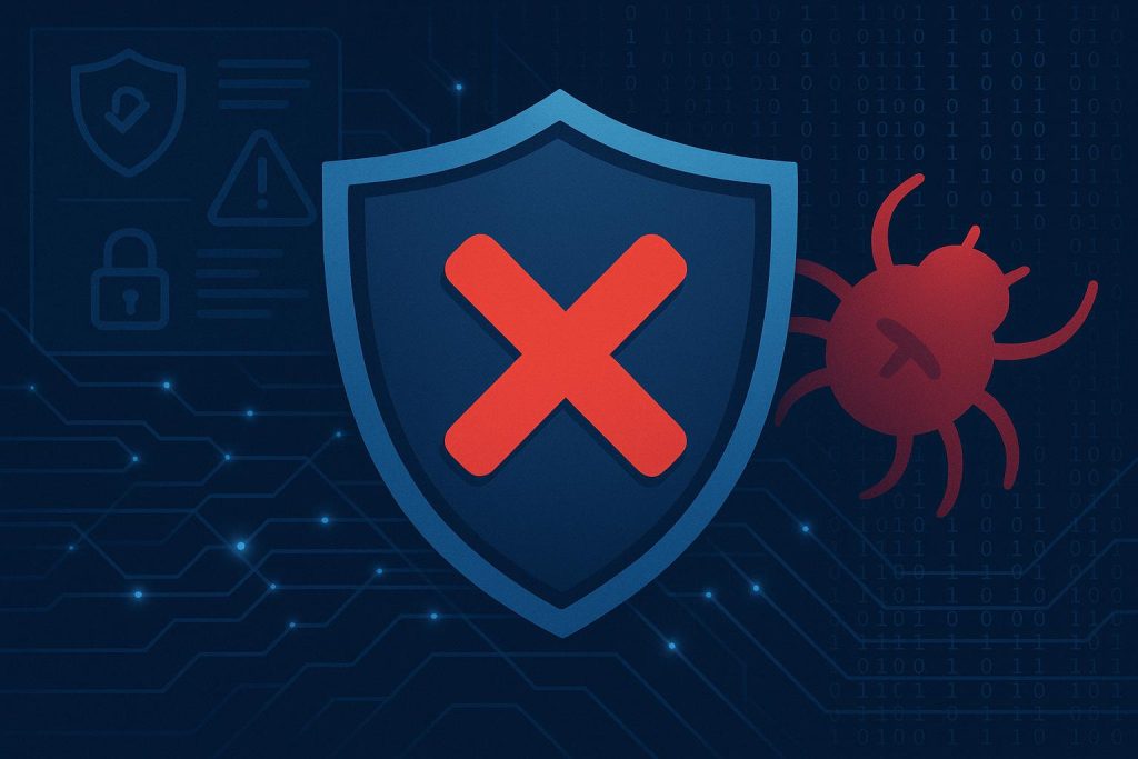 Firewall illustration with digital locks representing ineffective cybersecurity defenses